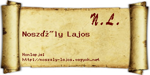 Noszály Lajos névjegykártya